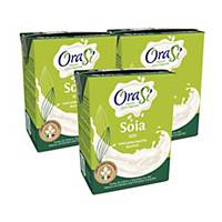 OraSi 歐瑞絲 意大利天然植物奶 頂級豆奶200亳升 - 3包裝