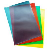 Transparent folders Lyreco A4, PP, assorted, package of 100 pcs