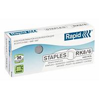 Standard staples Rapid RK8, 20 sheets, package of 5000 pcs