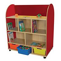 MOBEDUC BOOK TROLLEY OVALS SIDES RED