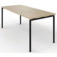 ZIGNAL CANTEEN TABLE 120X80 BEECH W/BLK