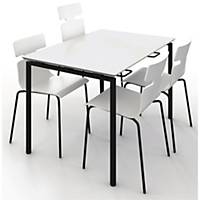 ZIGNAL CANTEEN TABLE 120X80 WHITE W/BLK