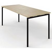ZIGNAL CANTEEN TABLE 180X80 BEECH W/BLK
