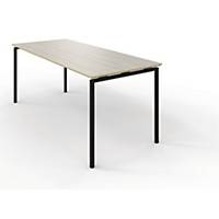 ZIGNAL CANTEEN TABLE 180X80 BIRCH W/BLK