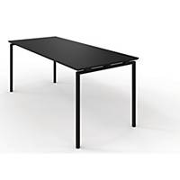 ZIGNAL CANTEEN TABLE 180X80 BLACK W/BLK