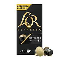 L Or Espresso coffee capsules, ristretto, pack of 10 capsules