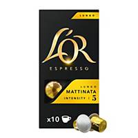 L Or Espresso coffee capsules, mattinata, pack of 10 capsules