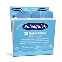 Plaster Salvequick 35 Blue Detectable pakke a 6 sæt