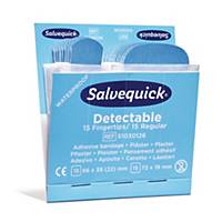 Plaster Salvequick Blue Detectable, pakke a 6 sæt