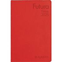 Ajasto Futura Time 2024 taskukalenteri punainen 82 x 128mm