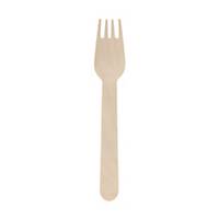 Houten vork, milieuvriendelijk, 160 mm, pak van 100 vorken