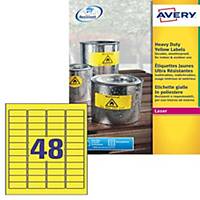 /Etichette in poliestere giallo permanente Avery 45,7x21,2mm - conf. 5 da 960