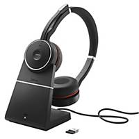 Headset Jabra Evolve 75 UC Duo/Stereo, incl. charging station, Bluetooth