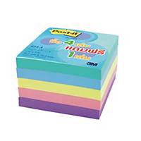POST-IT 654-VAD PASTEL NOTES 3  X3   - ASSORTED PASTEL COLOURS - PACK OF 5