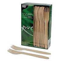 PK100 PAPSTAR PURE WOODEN FORKS