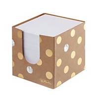 Herlitz Pure Glam kockatömb kartondobozban, 9 x 9 x 9 cm, fehér, 700 lap/csomag