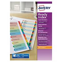 Intercalaire numérique Avery Ready Index A4 - carte blanche - 12 touches
