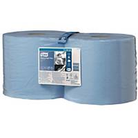 TORK SERVOIL 2 PLY RECYCLED PULP BLUE 1000-SHEET INDUSTRIAL ROLLS - PACK OF 2