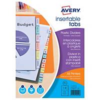 Intercalaire Avery A4+ - personnalisable - polypropylène - 12 touches