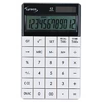 Lyreco rekenmachine voor kantoor, wit, 12 cijfers