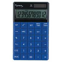 Stolová kalkulačka Lyreco, 12-miestny displej, modrá