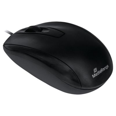 MediaRange Optical Mouse Corded 3-Button Black