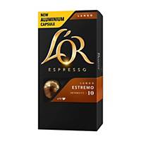Kávové kapsuly L OR Espresso Lungo Estremo, 10 kapsúl