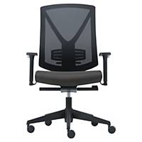 SYNCHRON MESH CHAIR W/ARMRESTS BLK