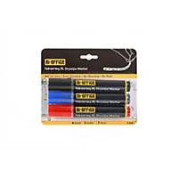 Bi-Office InkString Dry Erase Marker Asst - Pack Of 3