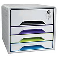 CEP Smoove Secure Drawer Module 4-Drawer White/Asst
