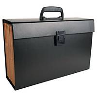 Exacompta Multipart Expanding Case with Handle 20 Sections - Black