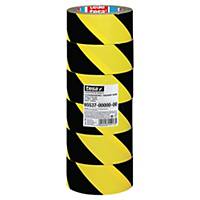 Tesa 65537 vloermarkeertape, geel/zwart, pak van 6 rollen tape