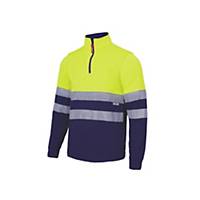 Sweatshirt bicolor alta visibilidade Velilla 305701 - azul marinho - tamanho L