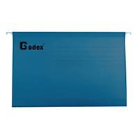 Godex 吊掛式文件夾 F4 藍色 - 每盒25個
