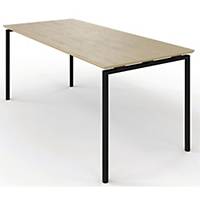Kantinebord Fumac® Zignal, med stoleophæng Ø48, HxBxL 73 x 80 x 120 cm, bøg
