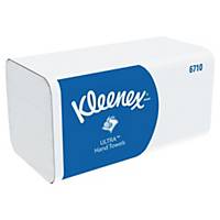 Essuie-mains Kleenex Ultra 6710 - 3 plis Z - blanc - 15 paquets x 96 feuilles