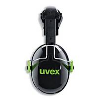 uvex K1H kagylós hallásvédők fültok védősisakhoz, 27 dB, fekete/zöld