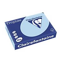 Clairefontaine Trophee 1798C sky blue A4 paper, 80 gsm, per ream of 500 sheets