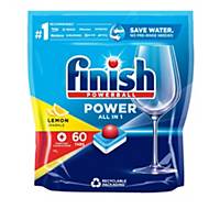 Finish All-in-One Max Dishwasher Tablets, Lemon, 60 tabs