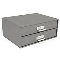 Storage box Birger Bigso, 2 drawers, grey