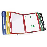 Tarifold metal desk kit with 30 A4 pivoting pockets - assorted colours