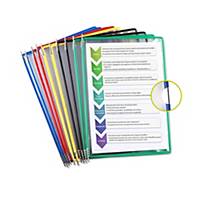 Tarifold Assorted Colours A4 Pivoting Pockets For Tarifold Displays - Pack of 10