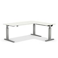 Sit-/stand-corner table right Smartline, L180xW80 & L80xW60 cm, white