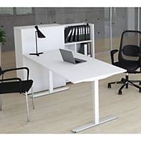 Skrivebord Fumac® Square, HxBxL 72-122 x 160 x 80 cm, hvid/hvid