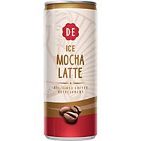 Douwe Egberts ice coffee mocha latte, 25 cl, pak van 12 blikjes