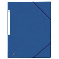 Oxford Top File+ 3-Flap Folder A4 Elasticated L.Blue - Pack Of 10