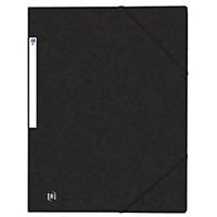 Oxford Top File+ 3-Flap Folder A4 Elasticated Black - Each