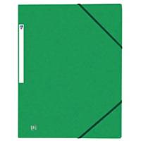 Oxford Top File+ 3-Flap Folder A4 Elasticated Green - Pack Of 10