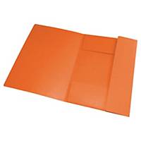 Oxford elastomap, 3 kleppen, sluitelastieken, A4, karton, oranje, per map