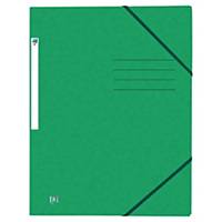 Elastikmappe Oxford Top File+, 3-klap, A4, grøn